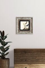 Daldaki Kuşlar Çerçeveli Taş Tablo 20 cm