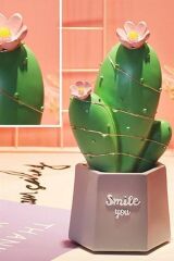BUFFER® Led Işıklı Kaktüs Biblo Ev Dekorasyon ve Hediyelik Eşya Led Aydınlatma