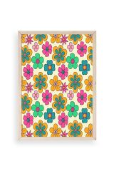 Çiçekler Ahşap Çerçeveli Tablo 50 x 70