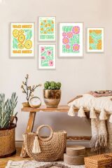 Flower Market 5'li Tablo 30 x 40