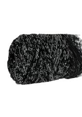 Makrome İpi 3mm Polyester Siyah Gümüş  Simli