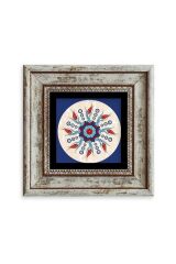 Selçuklu Motif Çerçeveli Taş Tablo 20 cm
