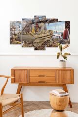 Küçür Bir Tersane 5 Parçalı Mdf Tablo 60 x 100
