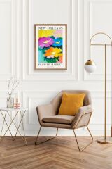 Çiçek Ahşap Çerçeveli Tablo 50 x 70