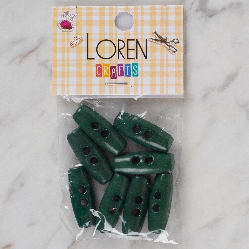 Loren Crafts yeşil 8 li çoban düğmesi - 64
