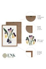 Çiçekler Ahşap Çerçeveli Tablo 17 x 23