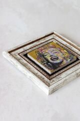 Marilyn Monroe Çerçeveli Taş Tablo , Çerçeveli Taş Duvar Dekoru-enkcrcvtbl-00178 20 cm