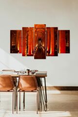 Ateşten Yollar 5 Parçalı Mdf Tablo 60 x 100