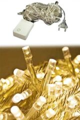 BUFFER® 10 Metre 100 Ledli 8 Fonksiyonlu Dekoratif Lambader Sarı Lamba