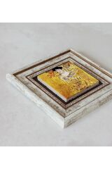 Gustav Klimt Çerçeveli Taş Tablo , Çerçeveli Taş Duvar Dekoru 20 cm