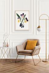 Çiçekler Ahşap Çerçeveli Tablo 30 x 42