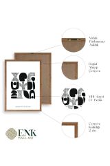 Soyut Ahşap Çerçeveli Tablo 50 x 70