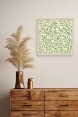 Yapraklar Ahşap Çerçeveli Tablo 23 x 23