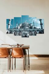 Camii Manzarası 5 Parçalı Mdf Tablo 60 x 100