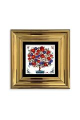 Bereket Ağacı Çerçeveli Taş Tablo 20 cm