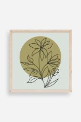 Çiçek Ahşap Çerçeveli Tablo 42 x 42