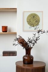 Çiçek Ahşap Çerçeveli Tablo 50 x 50