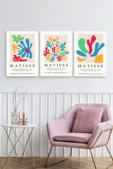 Matisse Üçlü Ahşap Çerçeveli Tablo 50 x 70