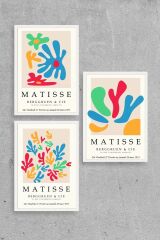 Matisse Üçlü Ahşap Çerçeveli Tablo 23 x 30