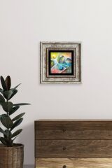 Semazen Mevlevi Çerçeveli Taş Tablo 20 cm