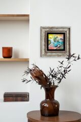 Semazen Mevlevi Çerçeveli Taş Tablo 20 cm