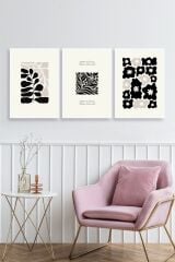 Modern Üçlü Ahşap Çerçeveli Tablo 30 x 40
