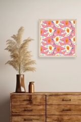 Kuş Ahşap Çerçeveli Tablo 42 x 42