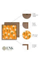 Çiçek Ahşap Çerçeveli Tablo 50 x 50