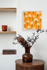 Çiçek Ahşap Çerçeveli Tablo 23 x 23