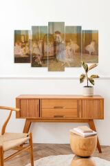 İnsan Manzarası 5 Parçalı Mdf Tablo 60 x 100