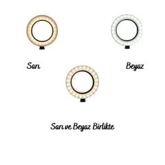 BUFFER® 8inç 20cm Youtube Instagram Tiktok Selfie  Stüdyo Video Fotoğraf Ring Light  Tripod Led Halk