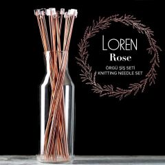 Loren Rose 35cm Örgü Şişi Seti