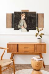 Kadın Manzarası 5 Parçalı Mdf Tablo 60 x 100