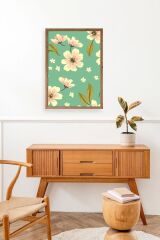 Çiçekler Ahşap Çerçeveli Tablo 17 x 23