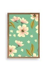 Çiçekler Ahşap Çerçeveli Tablo 50 x 70