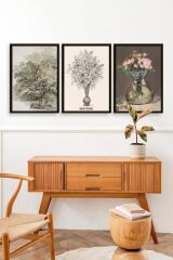 Matisse Üçlü Ahşap Çerçeveli Tablo 40 x 60