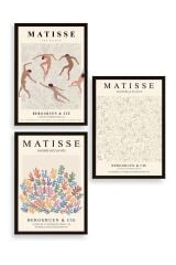 Matisse Üçlü Ahşap Çerçeveli Tablo 30 x 40