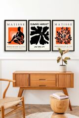 Matisse Üçlü Ahşap Çerçeveli Tablo 30 x 40