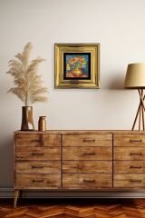 Van Gogh Çerçeveli Taş Tablo 20 cm