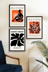 Matisse Üçlü Ahşap Çerçeveli Tablo 40 x 60