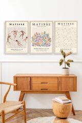 Matisse Üçlü Ahşap Çerçeveli Tablo 50 x 70