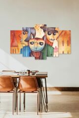 Karakter Manzarası 5 Parçalı Mdf Tablo 60 x 100