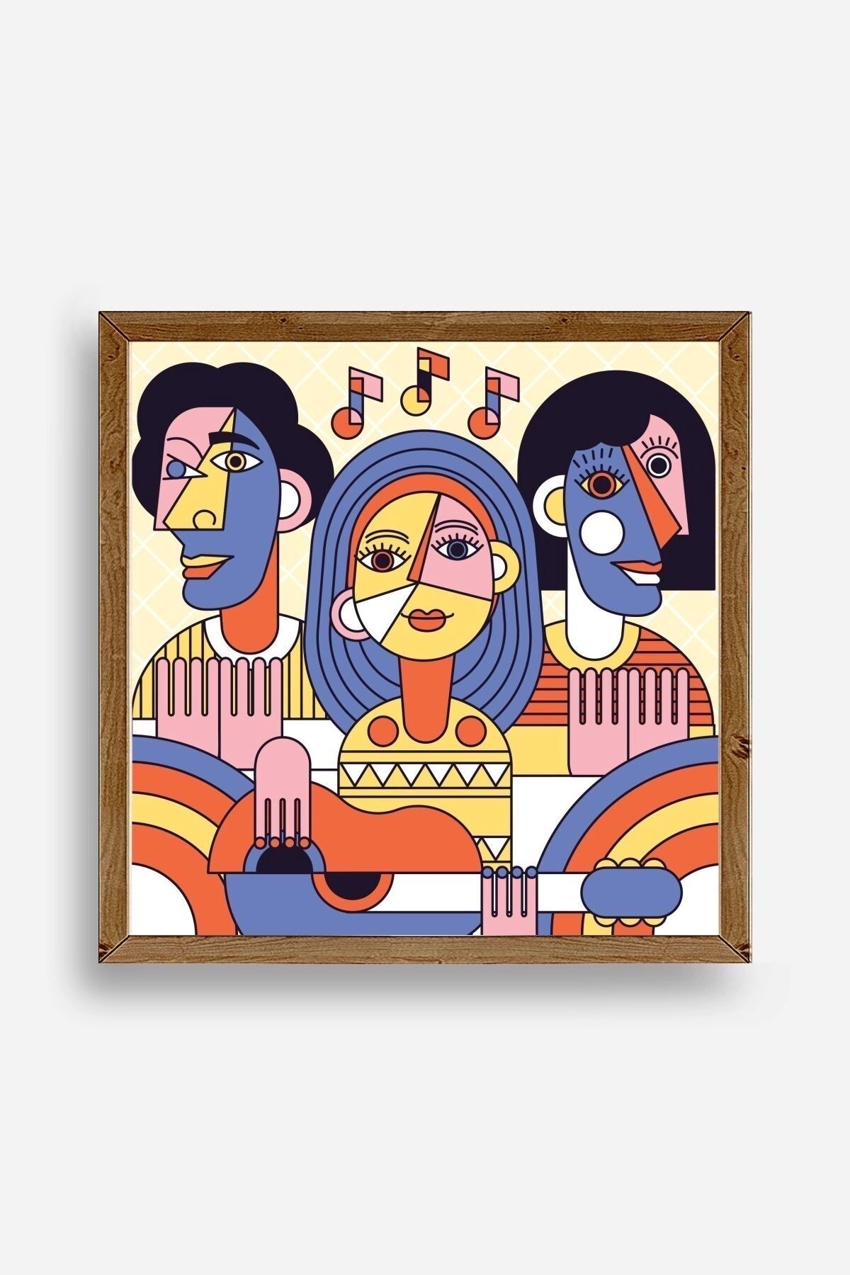 Modern Ahşap Çerçeveli Tablo 23 x 23