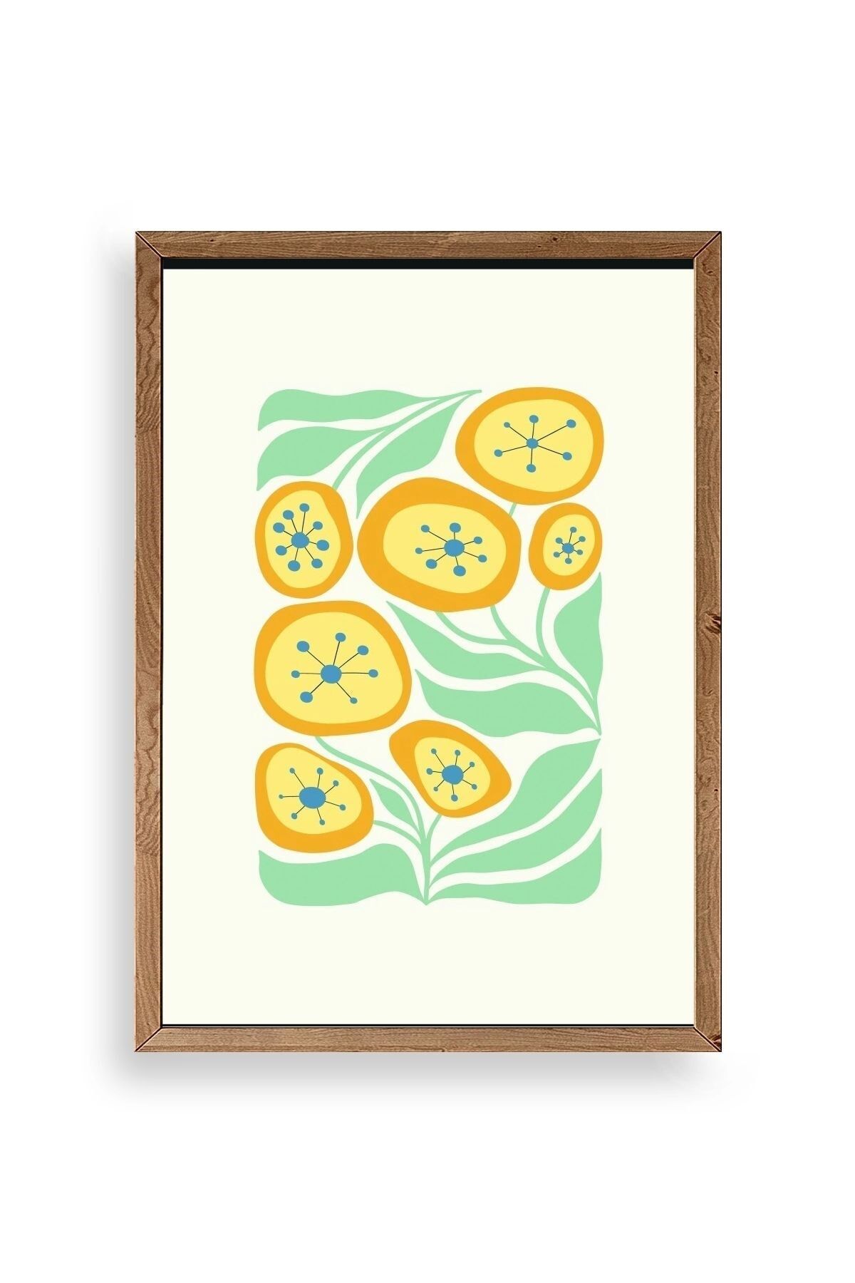 Çiçek Ahşap Çerçeveli Tablo 23 x 30