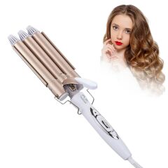 BUFFER® 3 Başlıklı Elektrikli Saç Dalgalandırma Maşası – Hızlı ve Kalıcı Plaj Dalgaları