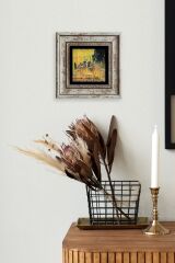 Kafe Çerçeveli Taş Tablo 20 cm