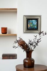 Soyut Çerçeveli Taş Tablo 20 cm