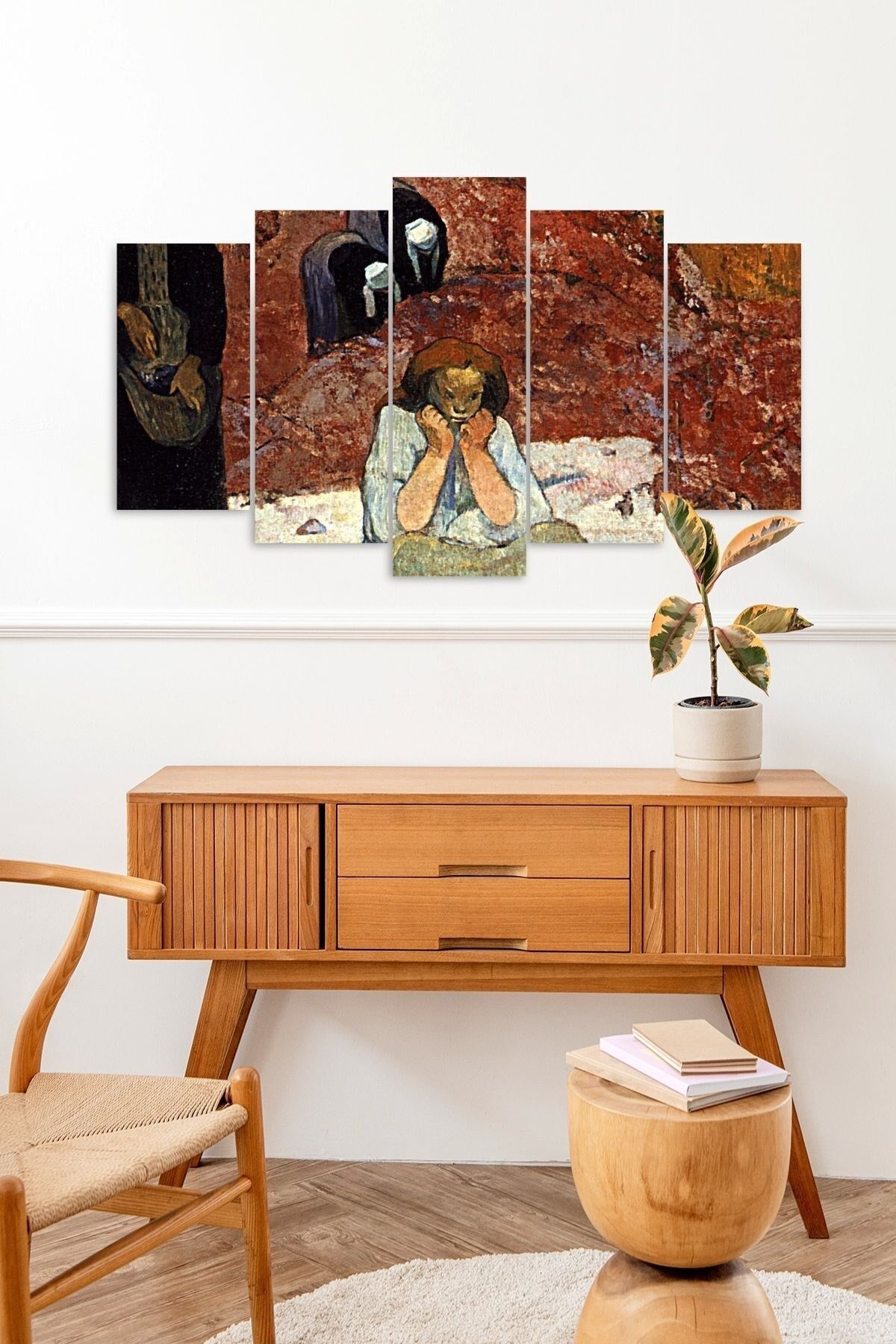 Düşündüren Tablo 5 Parçalı Mdf Tablo 60 x 100