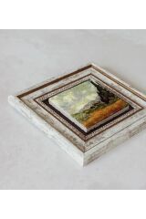 Van Gogh Çerçeveli Taş Tablo , Çerçeveli Taş Duvar Dekoru 20 cm