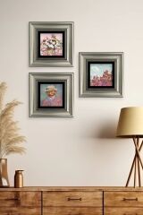 Van Gogh 3 lü Set Çerçeveli Taş Tablo 20 cm